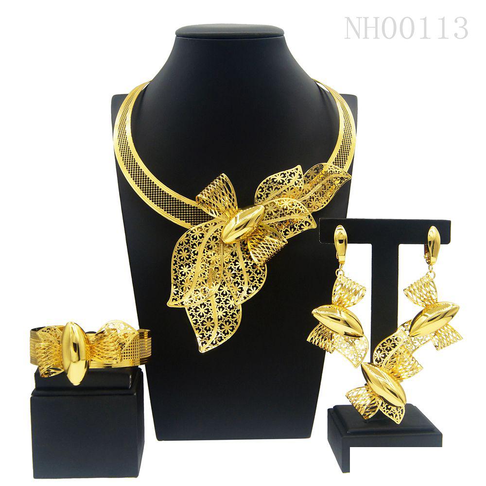 Jewelry Sets Necklace For Women Dubai Gold Tone Set Plated 24K Original Earrings Rings Bracelets Gifts Nigeria Drop Delivery Dhwkp
Jewelry Sets Necklace For Women Dubai Gold Tone Set Plated 24K Original Earrings Rings Bracelets Gifts Nigeria Drop Delivery Dhwkp