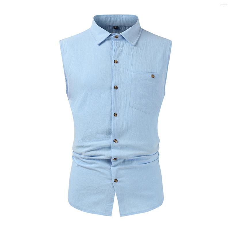 Men's Casual Shirts Cotton Summer Sleeveless Men Basic Vest Vintage Classic Shirt Male Lapel Collar Breathable Tank Men's Blouse, Black
Men's Casual Shirts Cotton Summer Sleeveless Men Basic Vest Vintage Classic Shirt Male Lapel Collar Breathable Tank Men's Blouse, Black