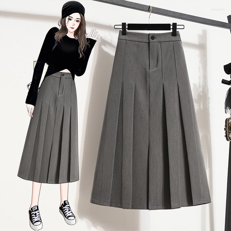 Skirts Black Gray Pleated Long Skirt For Women 2023 Autumn Japanese Style High-Waist Woman Office Streetwear Midi, Gray skirt
Skirts Black Gray Pleated Long Skirt For Women 2023 Autumn Japanese Style High-Waist Woman Office Streetwear Midi, Gray skirt
