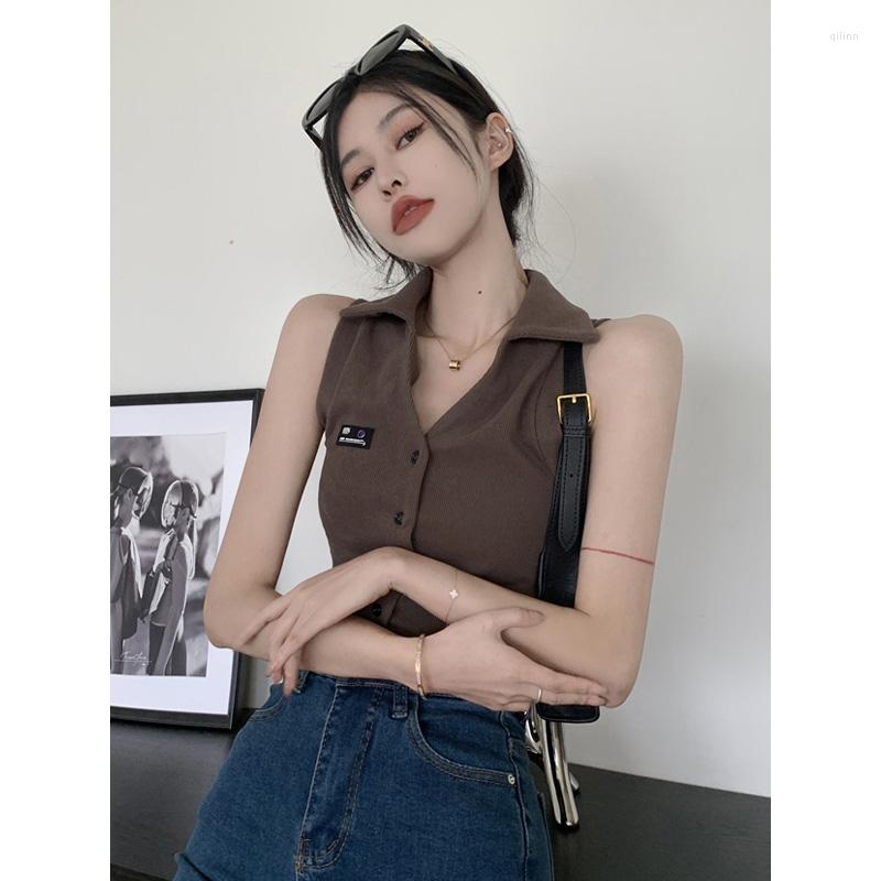 Women' Tanks GkyocQ Summer Women Turndown Collar Thin Solid Tops Sleeveless Sexy Halter Clubwear Tee Fashion Female Chic Clothing, Coffee
Women' Tanks GkyocQ Summer Women Turndown Collar Thin Solid Tops Sleeveless Sexy Halter Clubwear Tee Fashion Female Chic Clothing, Coffee