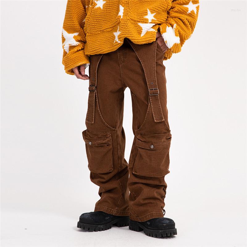 Men's Jeans Men's Fashion Y2K Hip Hop Cargo Pants With Pockets Loose Fit Oversized Denim Trousers Vibe Style Bottoms, Auburn
Men's Jeans Men's Fashion Y2K Hip Hop Cargo Pants With Pockets Loose Fit Oversized Denim Trousers Vibe Style Bottoms, Auburn