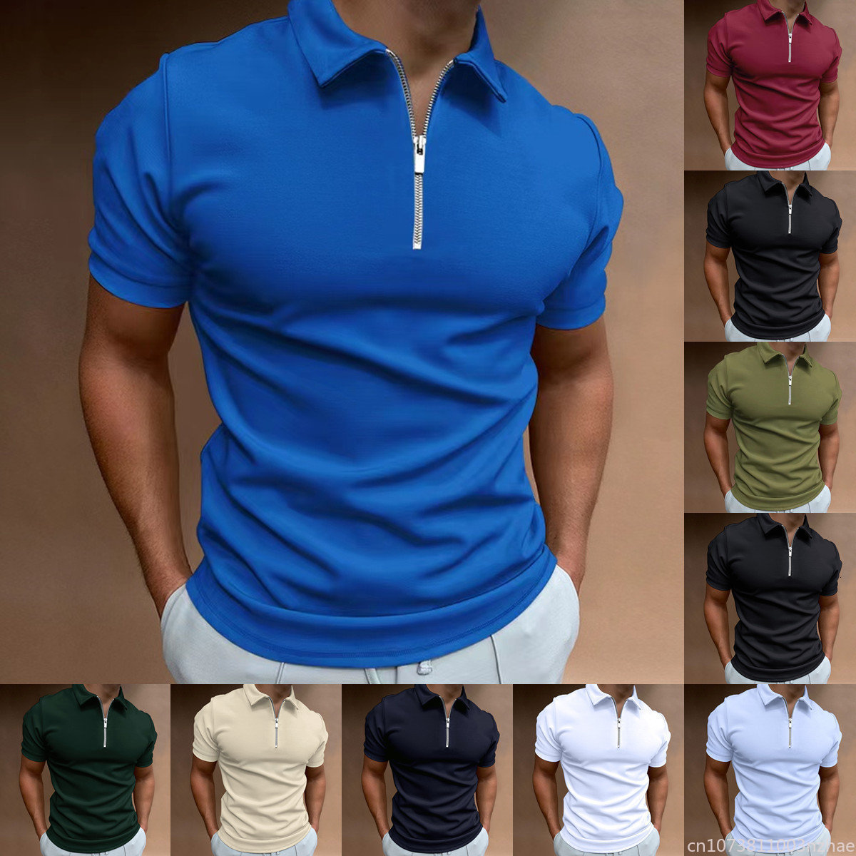 Men' Polos Solid Color Shirt Short Sleeve TurnDown Collar Zipper for Men Casual Streetwear Summer Male Tops 230512, Military green
Men' Polos Solid Color Shirt Short Sleeve TurnDown Collar Zipper for Men Casual Streetwear Summer Male Tops 230512, Military green