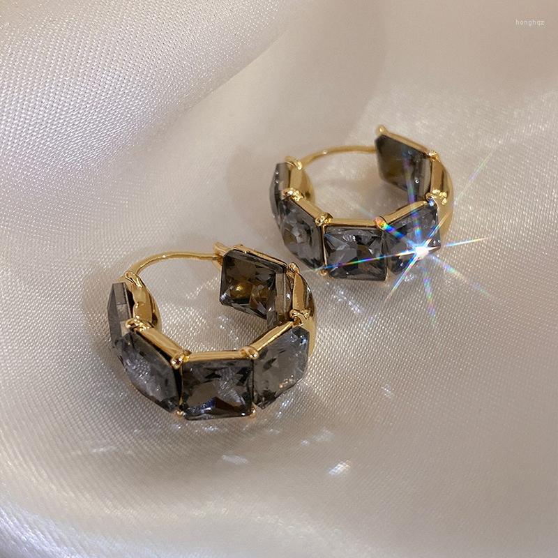 Hoop Earrings 2023 14K Gold Plated Korean Design Fashion Jewelry Square Grey Crystal Elegant Women's Daily Work Accessories
Hoop Earrings 2023 14K Gold Plated Korean Design Fashion Jewelry Square Grey Crystal Elegant Women's Daily Work Accessories
