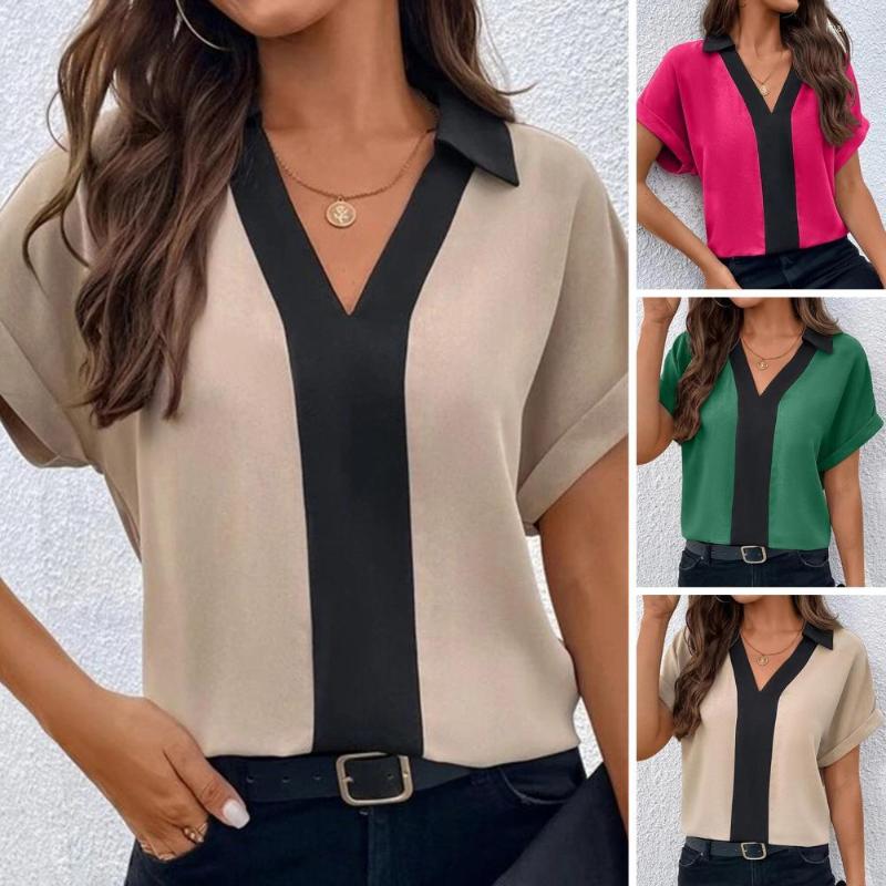 Women's Blouses Trendy Lady Top Pullover Summer Blouse V-neck Streetwear Shirt Commute, Green
Women's Blouses Trendy Lady Top Pullover Summer Blouse V-neck Streetwear Shirt Commute, Green