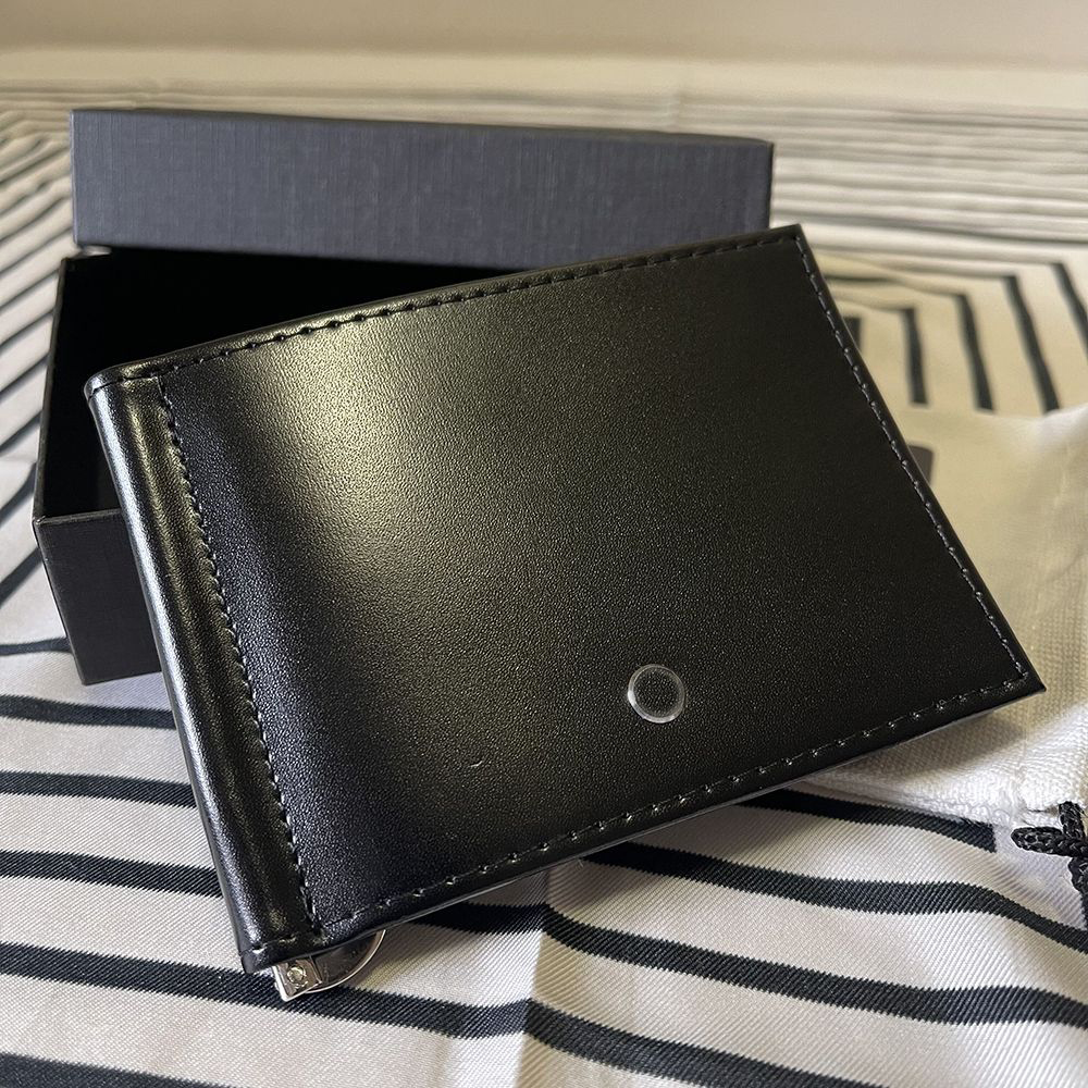 Men's wallet holder Top black leather European business style mini wallets Women's credit card raw coin pocket Comes with box