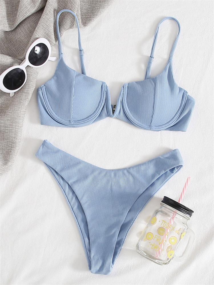 Swimwear Push Up Bikini Thong Women Swimsuit 2022 New Solid V Neck Ribbed Swimwear Bikinis Set Summer Beachwear Bathing Suit For Female, Black
Swimwear Push Up Bikini Thong Women Swimsuit 2022 New Solid V Neck Ribbed Swimwear Bikinis Set Summer Beachwear Bathing Suit For Female, Black