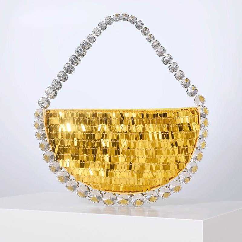 Shoulder Bags Shiny Crystal Sequines Round Evening Women Luxury Designer Half Moon Rhinestone Wedding Clutch Purses and Handbags Party 230426, Rose red pu
Shoulder Bags Shiny Crystal Sequines Round Evening Women Luxury Designer Half Moon Rhinestone Wedding Clutch Purses and Handbags Party 230426, Rose red pu