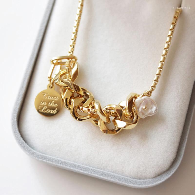 Pendant Necklaces Vacuum Plating Natural Real Pearl Personality Trendy Fashion Clavicle Chain Necklace Baroque Luxury Jewelry Female
Pendant Necklaces Vacuum Plating Natural Real Pearl Personality Trendy Fashion Clavicle Chain Necklace Baroque Luxury Jewelry Female