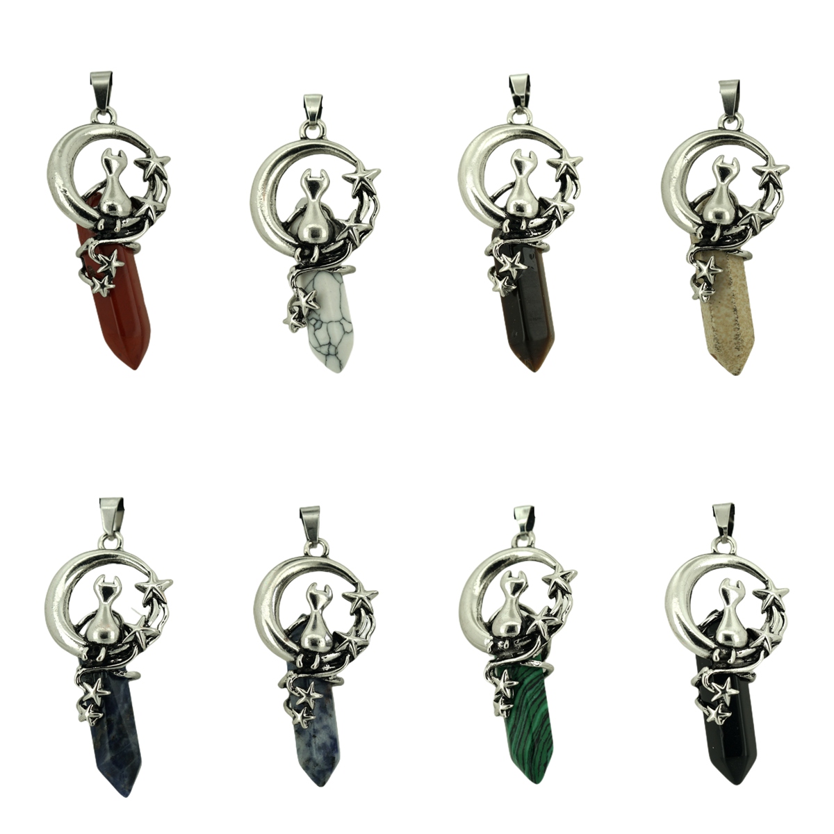 Hexagonal Crystal Gemstone Pendant New Selling Star Moon Cat with Healing Natural Stone Pendant for Jewelry Making
Hexagonal Crystal Gemstone Pendant New Selling Star Moon Cat with Healing Natural Stone Pendant for Jewelry Making