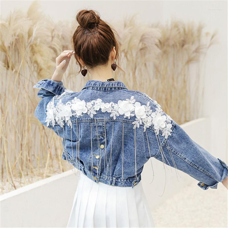 Women's Jackets Autumn Flower Tassel Jean Denim For Women Clothes Chaqueta Mujer Coat Female Chaquetas Tunic Oversized Outerwear Fall, Chain tassel 5502
Women's Jackets Autumn Flower Tassel Jean Denim For Women Clothes Chaqueta Mujer Coat Female Chaquetas Tunic Oversized Outerwear Fall, Chain tassel 5502