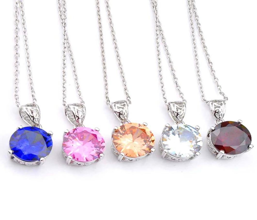 Luckyshine 5 Pcs Charm Fashion Vintage Round Garnet Morganite Topaz Gemstone Sliver Colored CZ Pendant Necklaces For Women Fre8403011
Luckyshine 5 Pcs Charm Fashion Vintage Round Garnet Morganite Topaz Gemstone Sliver Colored CZ Pendant Necklaces For Women Fre8403011
