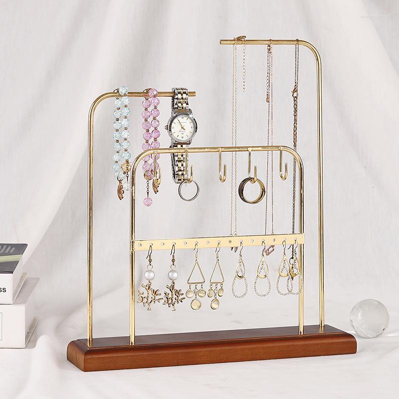 Jewelry Pouches Wood Base Iron Rack Metal Earring Storage Household Necklace Counter
Jewelry Pouches Wood Base Iron Rack Metal Earring Storage Household Necklace Counter
