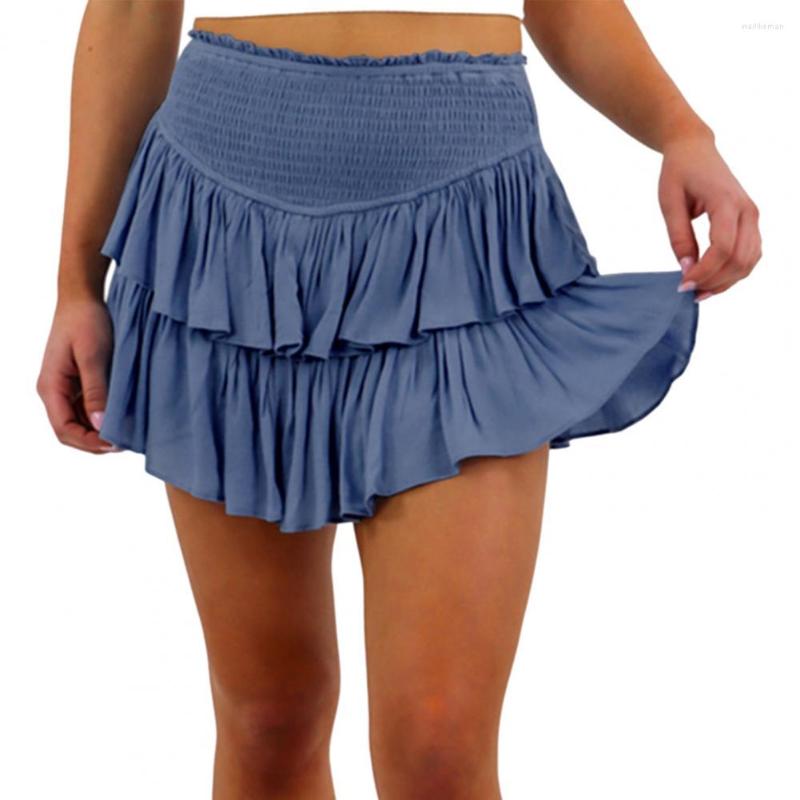 Skirts Sexy Mini Skirt High Waist Pleated Elastic Waistband Solid Color Summer Double Layer Ruffle Hem Streetwear, Light green
Skirts Sexy Mini Skirt High Waist Pleated Elastic Waistband Solid Color Summer Double Layer Ruffle Hem Streetwear, Light green