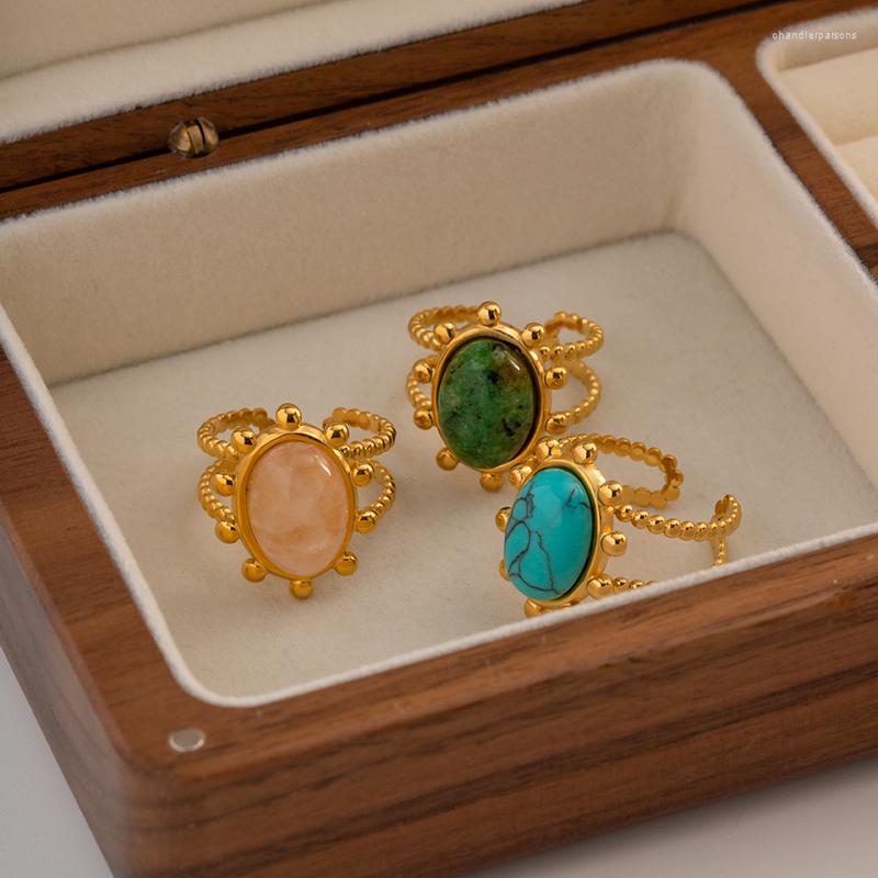Cluster Rings Vintage Malachite 18KGF Stainless Steel For Women Natural Stone Luxury Statement Aesthetic Gold Plated Jewelry
Cluster Rings Vintage Malachite 18KGF Stainless Steel For Women Natural Stone Luxury Statement Aesthetic Gold Plated Jewelry