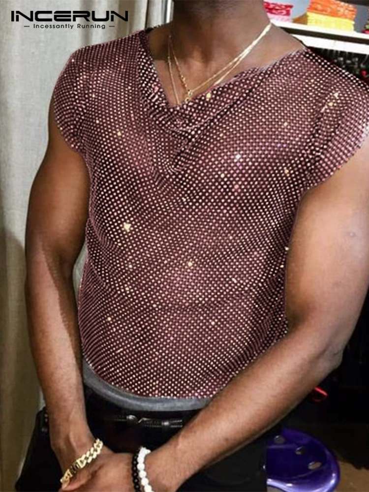 Men's Tank Tops INCERUN Men Sleeveless Pile Collar Shiny Solid Streetwear Party Nightclub Vests 2023 Sexy Fashion Casual S5XL 7 230512, Blue
Men's Tank Tops INCERUN Men Sleeveless Pile Collar Shiny Solid Streetwear Party Nightclub Vests 2023 Sexy Fashion Casual S5XL 7 230512, Blue