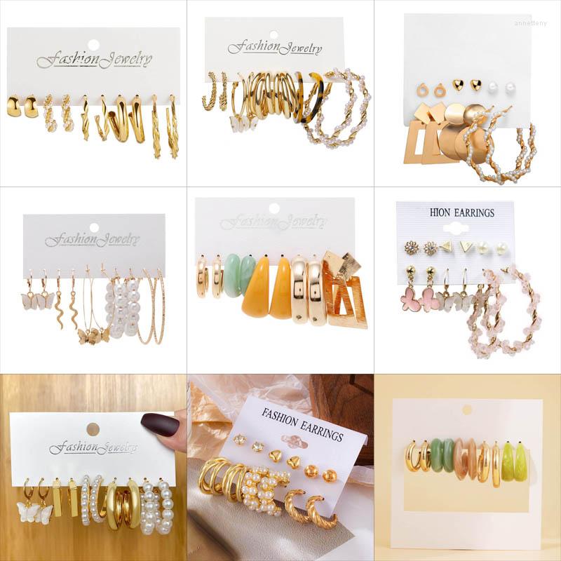 Hoop Earrings Butterfly Heart Twist Star Gold Colour Set For Women Vintage Metal Pearl Earring Trendy Fashion Jewerly Girl Gift
Hoop Earrings Butterfly Heart Twist Star Gold Colour Set For Women Vintage Metal Pearl Earring Trendy Fashion Jewerly Girl Gift