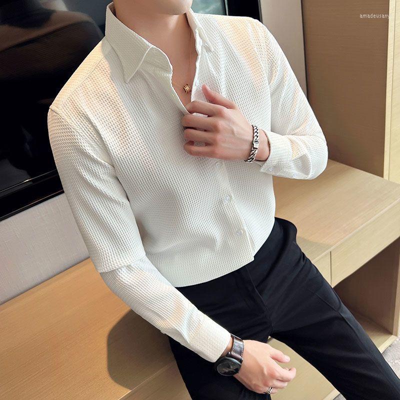 Men's Casual Shirts Men Solid Color Harajuku Long Sleeve Korean Style Draped Loose Plus Size Hip-hop Summer All-match Outwear 2023 C53, White
Men's Casual Shirts Men Solid Color Harajuku Long Sleeve Korean Style Draped Loose Plus Size Hip-hop Summer All-match Outwear 2023 C53, White