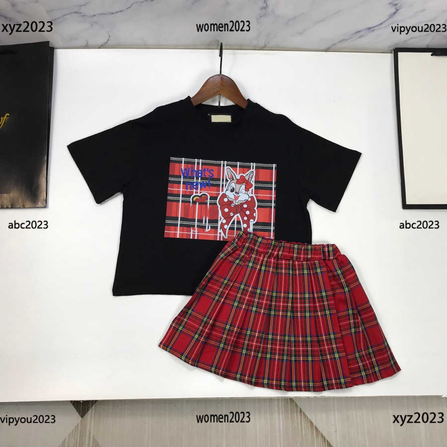 Tracksuits kids designer clothes girl Dress Sets summer suits 2pcs Round neck T-shirt and Fashion plaid pattern skirt new arrival, #3
Tracksuits kids designer clothes girl Dress Sets summer suits 2pcs Round neck T-shirt and Fashion plaid pattern skirt new arrival, #3
