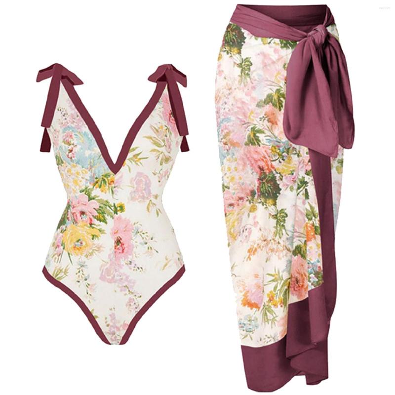 Women's Swimwear Women Vintage Colorblock Abstract Floral Print 1 Piece Cover UP Two Swimsuit Monokini, Wine
Women's Swimwear Women Vintage Colorblock Abstract Floral Print 1 Piece Cover UP Two Swimsuit Monokini, Wine
