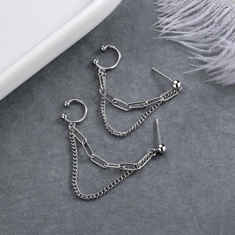 Backs Earrings Double-layer Chain For Women Cool Personality Ear Studs Clip Earring Fashion Jewelry
Backs Earrings Double-layer Chain For Women Cool Personality Ear Studs Clip Earring Fashion Jewelry