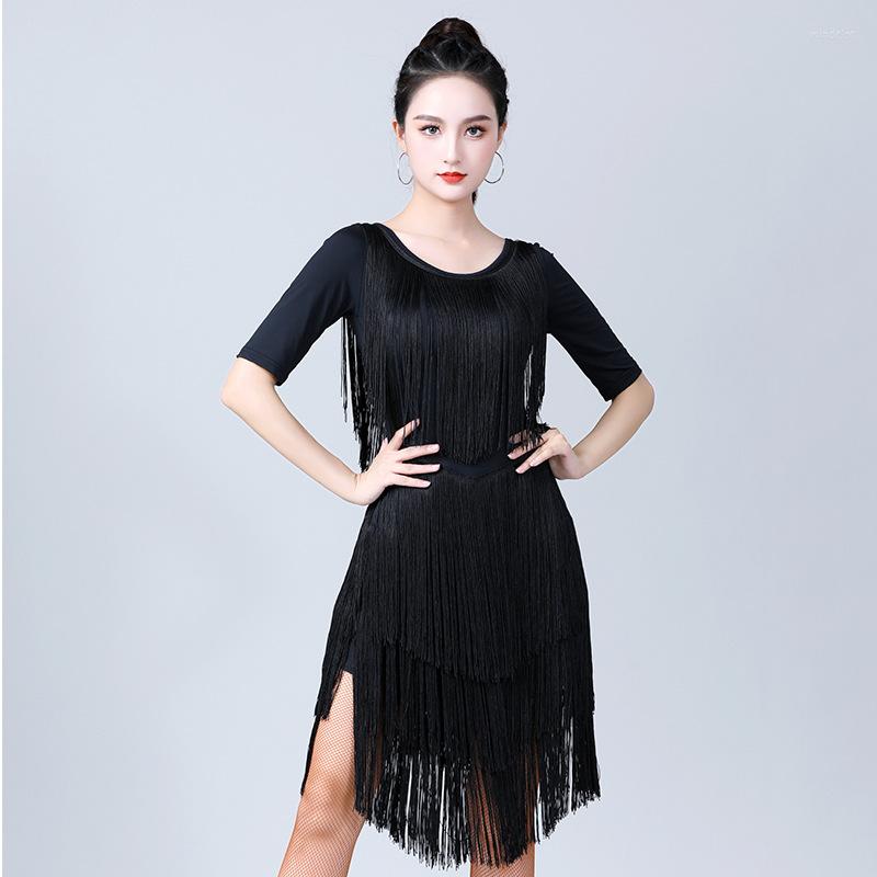 Stage Wear Latin Dance Dress Female Adult Tassel Modern National Standard Performance Practice, Black
Stage Wear Latin Dance Dress Female Adult Tassel Modern National Standard Performance Practice, Black