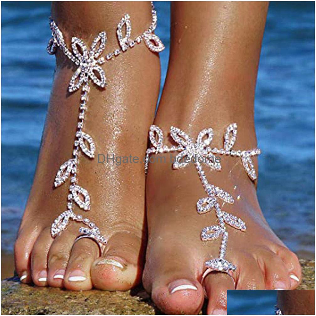 Anklets Stonefans Summer 2Pcs Set Leaf Finger Anklet For Women Luxury Sier Color Hand Harness Bracelet Jewelry Gift 230426 Drop Deliv Dhjvg
Anklets Stonefans Summer 2Pcs Set Leaf Finger Anklet For Women Luxury Sier Color Hand Harness Bracelet Jewelry Gift 230426 Drop Deliv Dhjvg