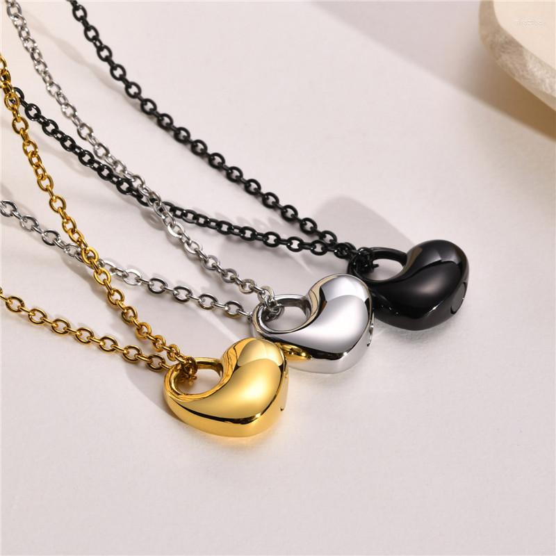 Chains ZORCVENS Fashion Black Gold Silver Color 316L Stainless Steel Urn Ash Heart Pendant Necklace For Women
Chains ZORCVENS Fashion Black Gold Silver Color 316L Stainless Steel Urn Ash Heart Pendant Necklace For Women