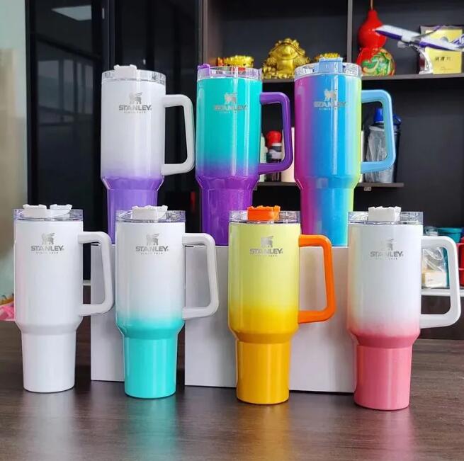 Stanley Drinkware Quencher 40oz Tumblers Cups Gradient Colors with Logo handle lid and straw powder coating Car Mugs Vacuum insulated drinking Water Bottles
Stanley Drinkware Quencher 40oz Tumblers Cups Gradient Colors with Logo handle lid and straw powder coating Car Mugs Vacuum insulated drinking Water Bottles