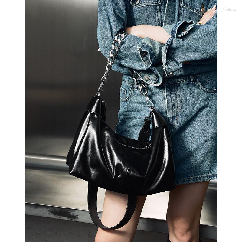 Evening Bags Large Capacity Women Cowhide Shoulder Fashion Lady Stray Bag High Quality Female Chains Handbags Brand Designer Totes, Silver
Evening Bags Large Capacity Women Cowhide Shoulder Fashion Lady Stray Bag High Quality Female Chains Handbags Brand Designer Totes, Silver