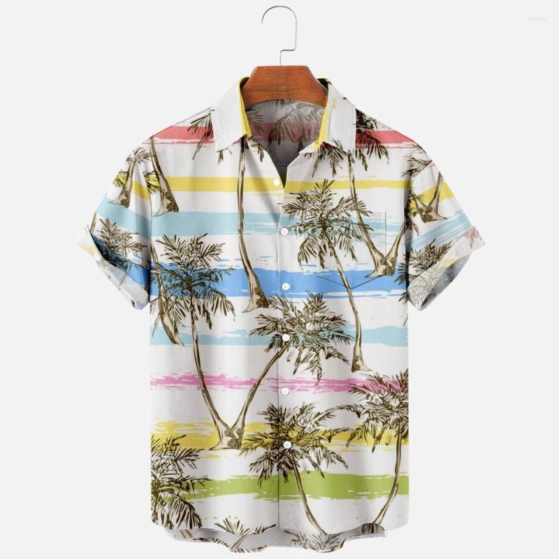 Men's Casual Shirts 2023 Summer Men's Clothing European And American Coconut Tree 3D Digital Printing Loose Short-sleeved Pocket Shirt, White
Men's Casual Shirts 2023 Summer Men's Clothing European And American Coconut Tree 3D Digital Printing Loose Short-sleeved Pocket Shirt, White