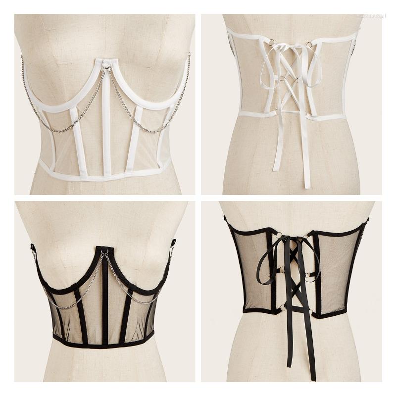 Belts Lift Up Female Waist Corset With Dangle Chain Wide Belt Gothic Lace Women Fashion Slimming Waistband Elastic Corsets 066C, White
Belts Lift Up Female Waist Corset With Dangle Chain Wide Belt Gothic Lace Women Fashion Slimming Waistband Elastic Corsets 066C, White