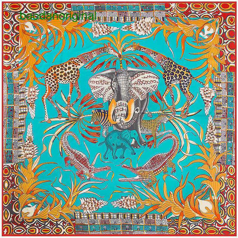 Hemres Designer Scarves 130cm Forest Conference Elephant Women's Twill Silk Shawl Headband Square Scarf SJG2
Hemres Designer Scarves 130cm Forest Conference Elephant Women's Twill Silk Shawl Headband Square Scarf SJG2