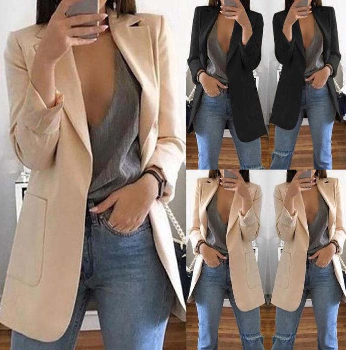 Fashion Slim Blazers Women Autumn Suit Jacket Female Work Office Lady Suit Black with Pockets Business Notched Blazer Coat8853419
Fashion Slim Blazers Women Autumn Suit Jacket Female Work Office Lady Suit Black with Pockets Business Notched Blazer Coat8853419