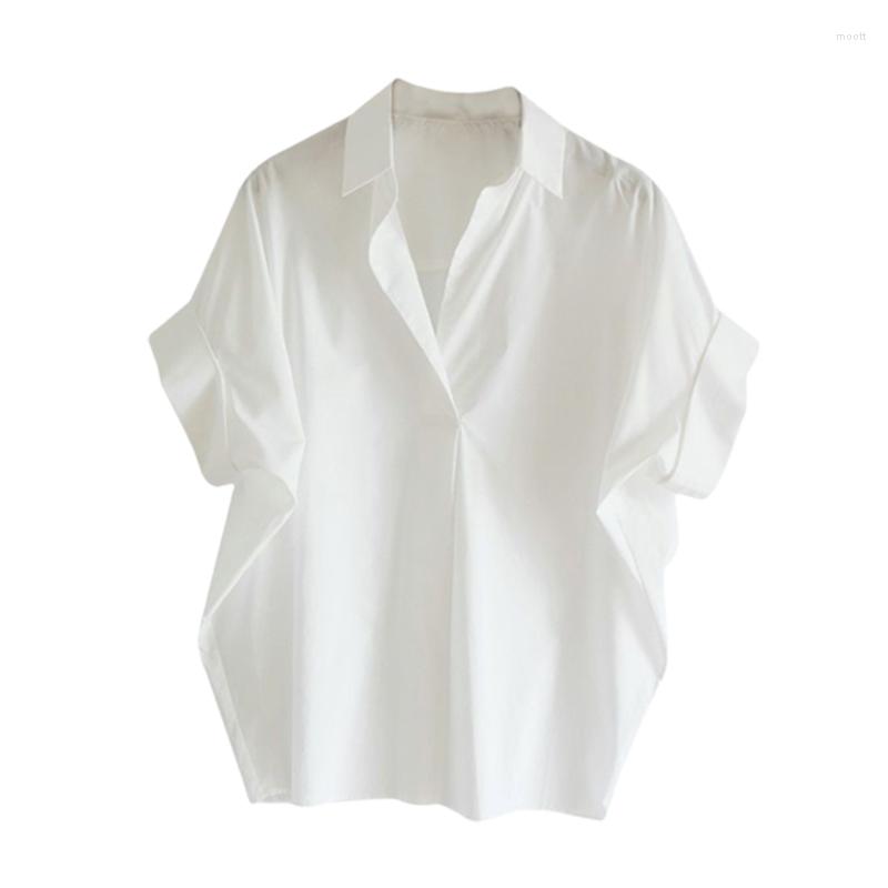 Women's T Shirts Yeezzi 2023 Summer Casual Short Sleeves Solid Color Lapel Collar Blouses Loose White Tops For Women
Women's T Shirts Yeezzi 2023 Summer Casual Short Sleeves Solid Color Lapel Collar Blouses Loose White Tops For Women