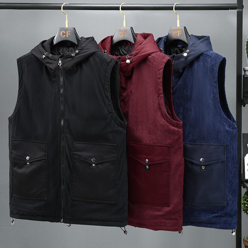 Men's Vests Winter Men Vest Autumn Casual Warm Sleeveless Jacket Thick Coats Male Hooded Fashion Waistcoat Corduroy Plus Size 10XL, Black
Men's Vests Winter Men Vest Autumn Casual Warm Sleeveless Jacket Thick Coats Male Hooded Fashion Waistcoat Corduroy Plus Size 10XL, Black