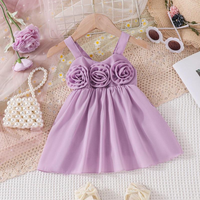 Girl Dresses Infant And Young Children's Solid Color Dress Casual Baby Flower Print Suspender Little Ruffle, Purple
Girl Dresses Infant And Young Children's Solid Color Dress Casual Baby Flower Print Suspender Little Ruffle, Purple