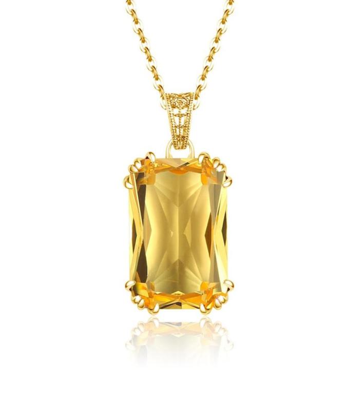 18K Sterling Silver 925 Pendant Necklace For Women Fine Jewelry Yellow Citrine Chain Wedding Engagement Party Valentine day gift6712007
18K Sterling Silver 925 Pendant Necklace For Women Fine Jewelry Yellow Citrine Chain Wedding Engagement Party Valentine day gift6712007