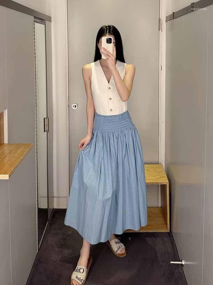 Skirts Women 2023 Chic Fashion Pleated Decoration Loose Midi Skirt Vintage High Elastic Waist Female Mujer, Skirt 2
Skirts Women 2023 Chic Fashion Pleated Decoration Loose Midi Skirt Vintage High Elastic Waist Female Mujer, Skirt 2