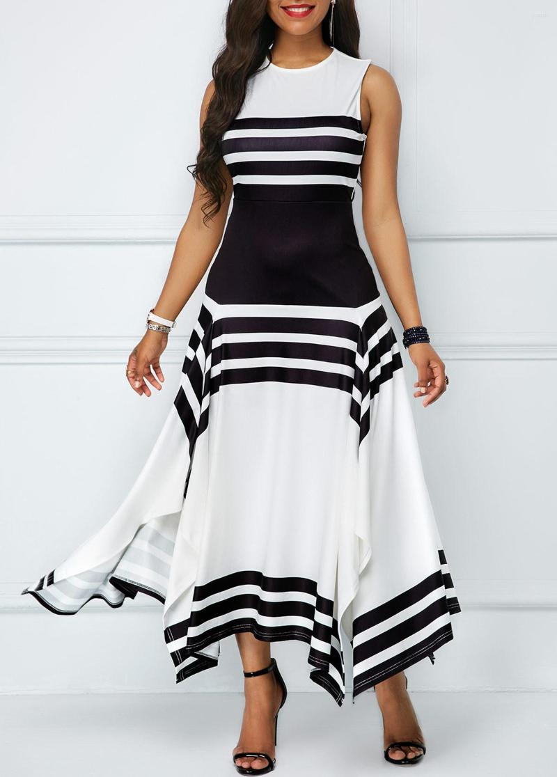 Casual Dresses Women Summer Striped Vintage Sexy Sleeveless Dress Irregular Ball Gown Maxi Plus Size Slim Long Party Vestidos, Blue
Casual Dresses Women Summer Striped Vintage Sexy Sleeveless Dress Irregular Ball Gown Maxi Plus Size Slim Long Party Vestidos, Blue