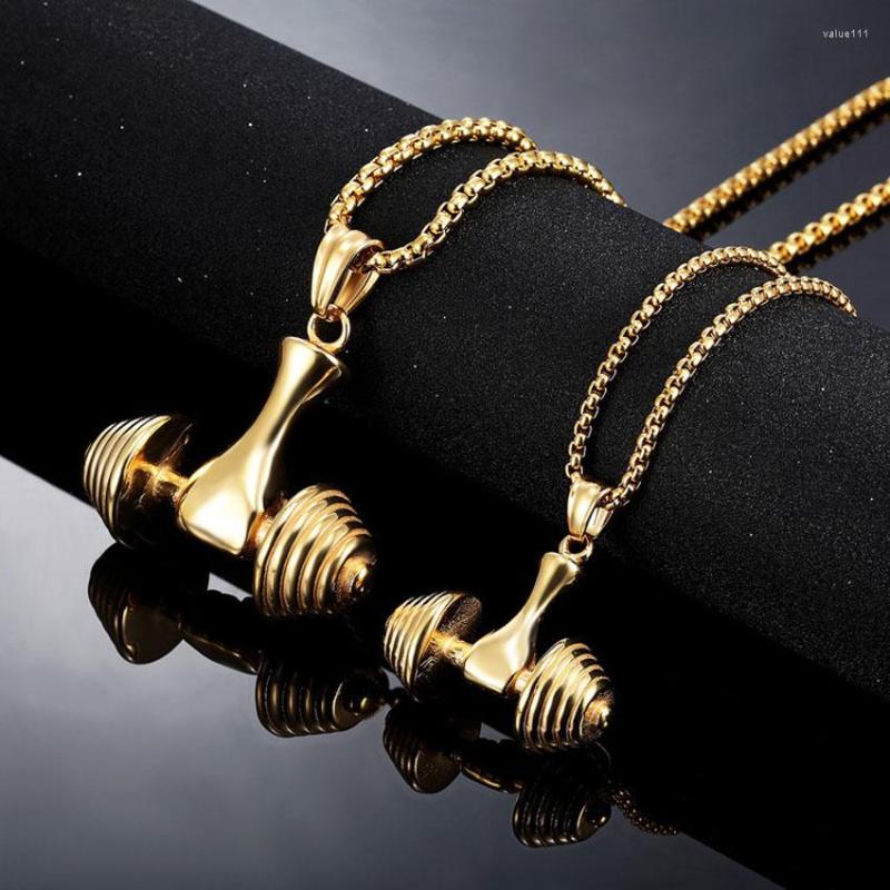 Pendant Necklaces Trendy Fitness Jewelry Dumbbell Barbell Men Stainless Steel Weightlifting Necklace Sport Link Chains
Pendant Necklaces Trendy Fitness Jewelry Dumbbell Barbell Men Stainless Steel Weightlifting Necklace Sport Link Chains