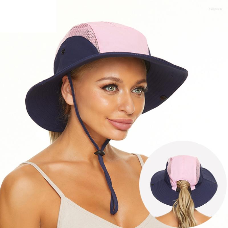Berets Fashion Round Top Women's Bucket Hat Color Blocking Light Breathable Sunscreen Beach Cap Outdoor Anti-UV Hiking Riding Panama, Blue
Berets Fashion Round Top Women's Bucket Hat Color Blocking Light Breathable Sunscreen Beach Cap Outdoor Anti-UV Hiking Riding Panama, Blue