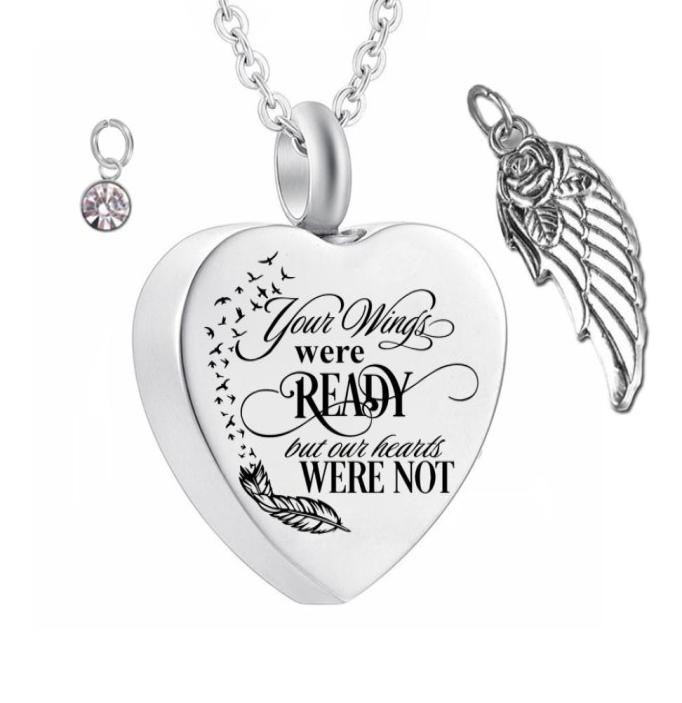 Stainless Steel Angel Wings Cremation Jewelry Ash Necklaces Keepsake Memorial Name customization Urn Pendant Necklace for Ashes9142045
Stainless Steel Angel Wings Cremation Jewelry Ash Necklaces Keepsake Memorial Name customization Urn Pendant Necklace for Ashes9142045