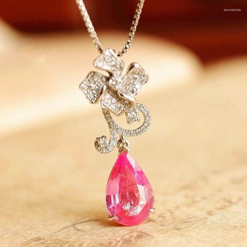 Pendant Necklaces Foydjew Luxury Simulated Water Drop Padparadscha Orange Pink Flower For Women Wedding Banquet Accessories
Pendant Necklaces Foydjew Luxury Simulated Water Drop Padparadscha Orange Pink Flower For Women Wedding Banquet Accessories