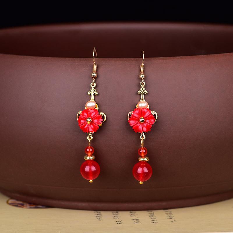 Dangle Earrings & Chandelier Temperamental Simplicity Chinese Ancient Red Coloured Glaze Eardrop Wonderful Performance Retro Wind Princess
Dangle Earrings & Chandelier Temperamental Simplicity Chinese Ancient Red Coloured Glaze Eardrop Wonderful Performance Retro Wind Princess