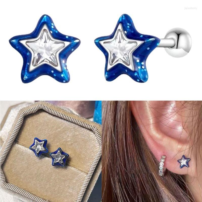 Stud Earrings Blue Star Pentagram Fashion Piercing Inlaid Zircon Small Ear Jewelry Gift For Women Girls
Stud Earrings Blue Star Pentagram Fashion Piercing Inlaid Zircon Small Ear Jewelry Gift For Women Girls