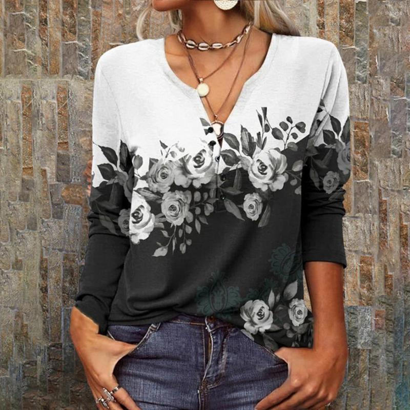 Women's Blouses Mid Length Flower Print Autumn Blouse V Neck Long Sleeves Women T-shirt Elegant Loose Lady Pullover Women's Clothing For, Blue
Women's Blouses Mid Length Flower Print Autumn Blouse V Neck Long Sleeves Women T-shirt Elegant Loose Lady Pullover Women's Clothing For, Blue