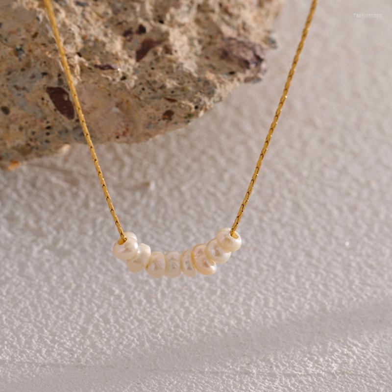 Pendant Necklaces Tarnish Free Natural Pearl Beads Chic Exquisite Necklace Thin Chain Minimalist Charm Collar Jewelry Women
Pendant Necklaces Tarnish Free Natural Pearl Beads Chic Exquisite Necklace Thin Chain Minimalist Charm Collar Jewelry Women