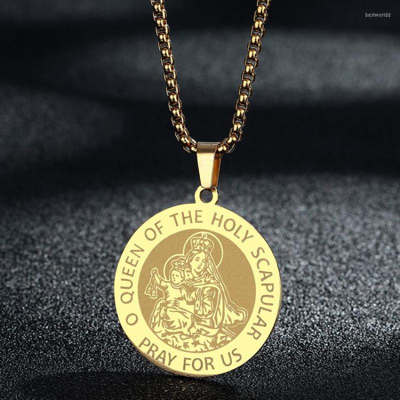 Pendant Necklaces O Queen Ofthe Holy Scapular Necklace For Women Baby Stainless Steel Jewelry Pray Us Amulet Ancient Collar
Pendant Necklaces O Queen Ofthe Holy Scapular Necklace For Women Baby Stainless Steel Jewelry Pray Us Amulet Ancient Collar