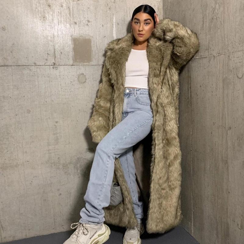 Women's Fur & Faux Fashion Turn Down Collar Coats Women Elegant Ankle Length Jackets Solid Long Sleeve Ladies, Picture shown
Women's Fur & Faux Fashion Turn Down Collar Coats Women Elegant Ankle Length Jackets Solid Long Sleeve Ladies, Picture shown