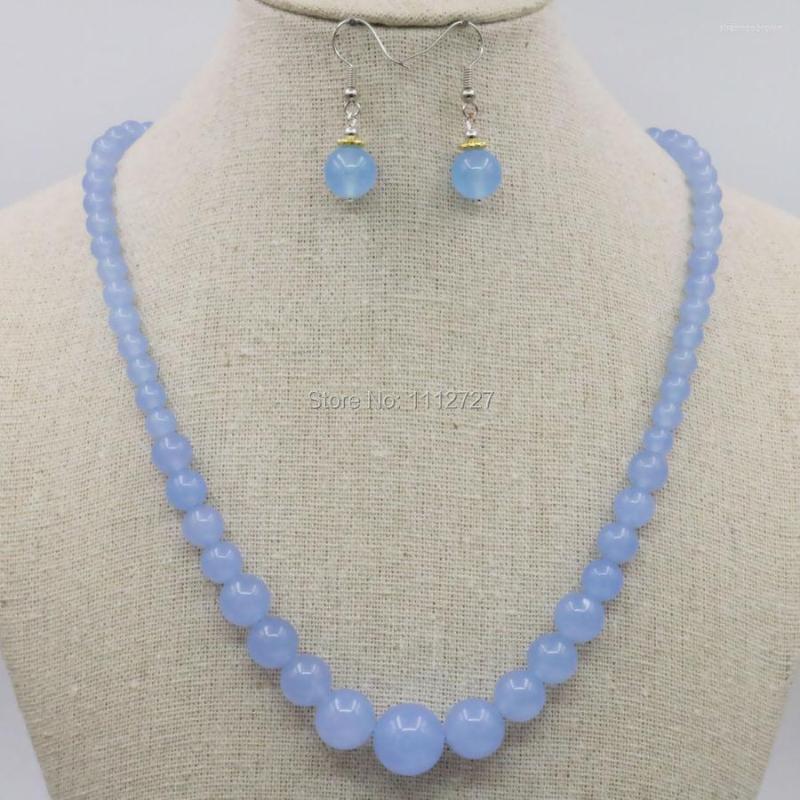 Necklace Earrings Set 6-14mm Accessory Crafts Blue Aventurine Chain Earring Sets Round Beads Jewelry Party Wedding Gifts 18inch Lucky Stone, Picture shown
Necklace Earrings Set 6-14mm Accessory Crafts Blue Aventurine Chain Earring Sets Round Beads Jewelry Party Wedding Gifts 18inch Lucky Stone, Picture shown